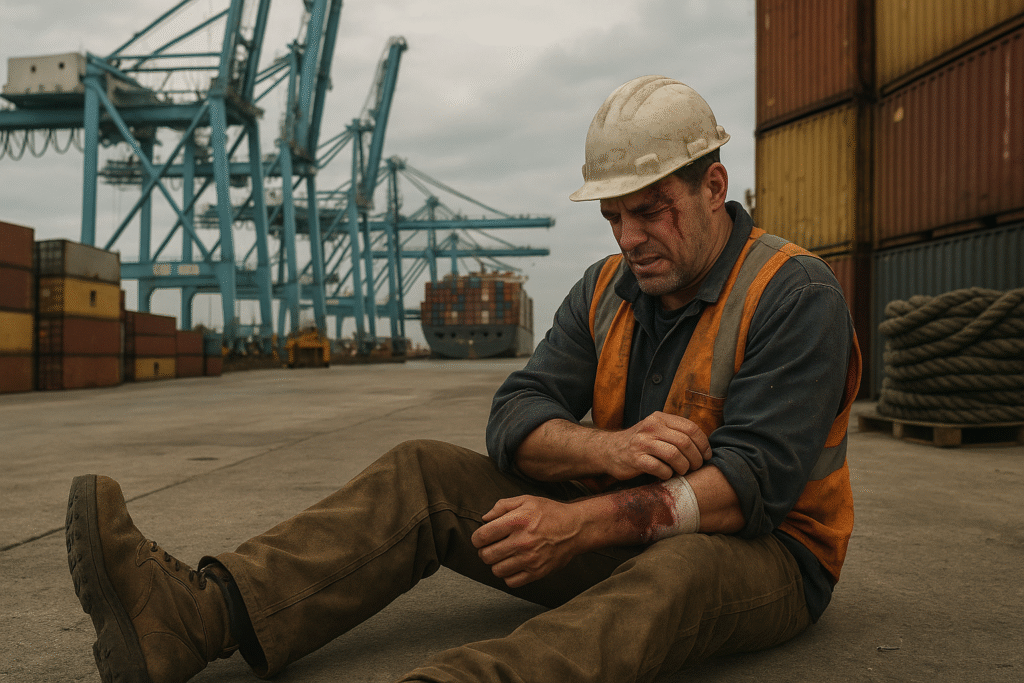 Houston maritime lawyer explaining Jones Act rights to an injured seaman.