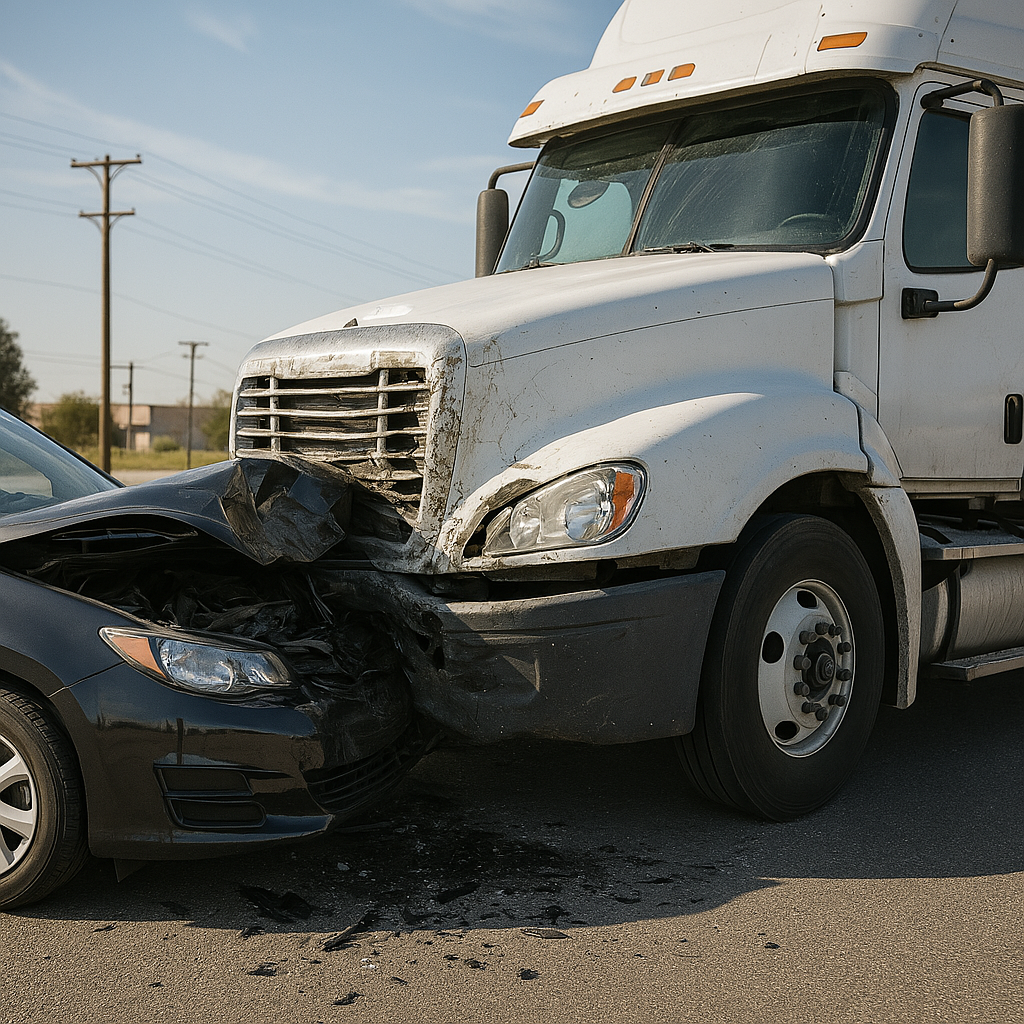 18 wheeler accident on Texas highway near Pasadena