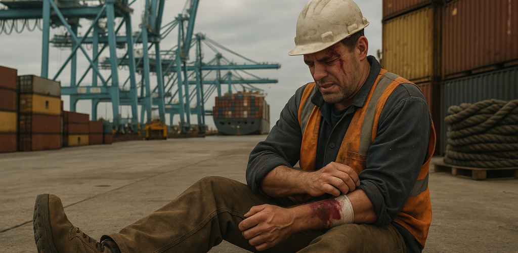 Houston maritime lawyer explaining Jones Act rights to an injured seaman.